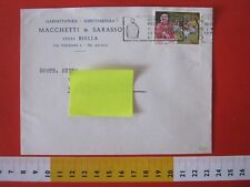 A.19 ITALIA SLOGAN MECCANICO TARGHETTA POSTA 1971 BIELLA RISPARMIO BOTTE FERRO