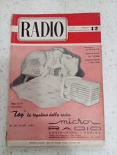 RADIO RIVISTA Vintage D'EPOCA n.12 Maggio 1950 Microradio 131 P Buone Condizioni