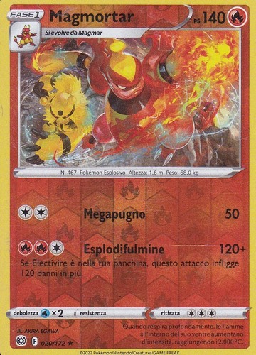 Carta pokemon magmortar - carta,