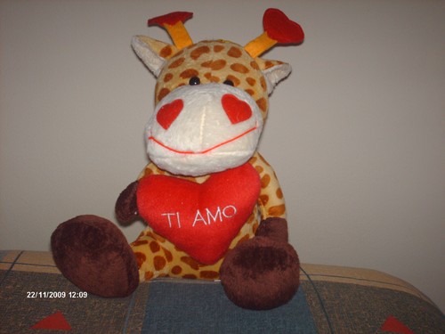 Peluche giraffa cuore - giraffa,