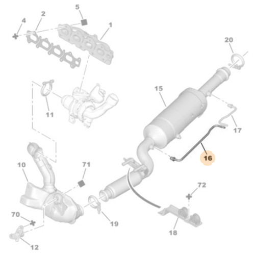 Tubo pressione sensore dpf - tubo,