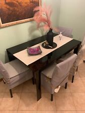 Tavolo in vetro nero 90x140 altezza 75 allungabile fino a 220