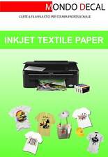 CARTA TRANSFER PER TESSUTI CHIARI: 10 FOGLI A4 STAMPA INKJET