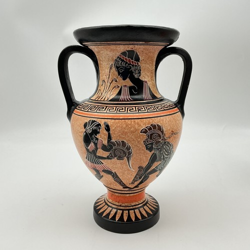 Large terracotta black amphora - terracotta,