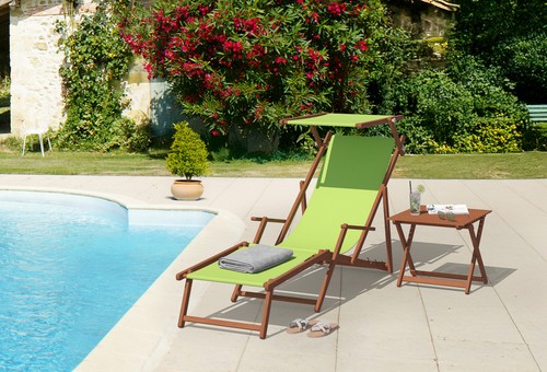 Sedia sdraio legno con - sedia, a