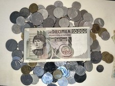 150 MONETE - REPUB ITALIA + BANCONOTA 10000 LIRE CASTAGNO Qualch FDC Da Rotolino