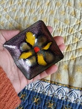 piccolo vassoio in rame smaltato lavorazione Laurana