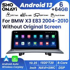 Android 14 autoradio navigatore GPS WIFI 64G iDrive manopola DAB per BMW X3 E83 2004-2010