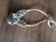 collana pietra dura macrame ciondolo