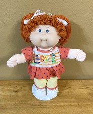 Vintage Cabbage Patch bambini bambola HM20 ragazza con capelli rossi HTF vestito pagliaccio