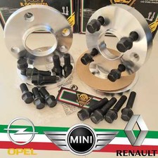 4 DISTANZIALI 20+20 mm 4x100 56.1+BULLONI NERI 12x1.5 X MINI ONE COOPER R50 R53