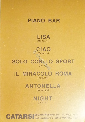 Spartiti piano bar musica - bar,