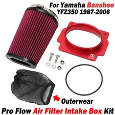 Per Yamaha Banshee YFZ350 Filtro Aria Pro Flow Adattatore Airbox Esterno 1987-2006