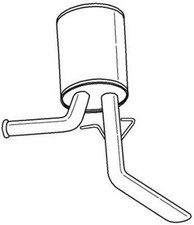 120 cv Silenziatore posteriore