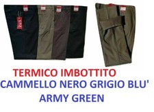SUPER SCONTO! Pantalone Uomo Termico Imbottito Pile  Invernale Classico 48/62