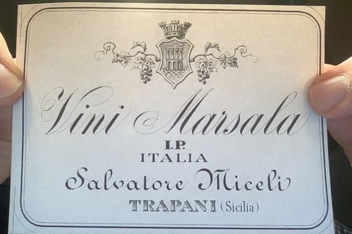 Vecchia etichetta vini - etichetta, marsala