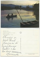 PERUGIA (049) - UMBERTIDE Tramonto sul Tevere - FG/Non Vg, retro con saluti