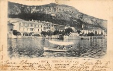 A1543) HOTEL PENSION SALO' BARCA A REMI ANIMATA STABILIMENTO IDROTERAPICO. VG.