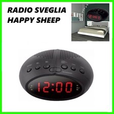 RADIO SVEGLIA OROLOGIO DIGITALE HAPPY SHEEP CR-2466 FM DISPLAY A LED ROSSO 220V