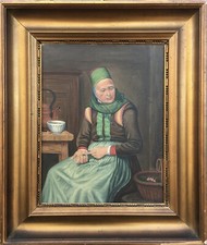 Dipinto A Olio Donna Con