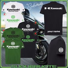 T-shirt a Manica Corta KAWASAKI Moto Race Maglia Maglietta Cotone Personalizzata