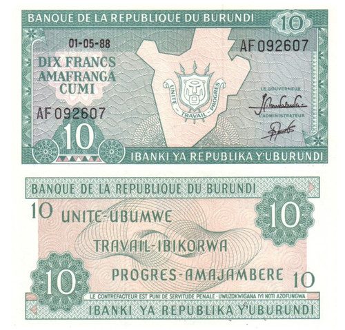 Banconota burundi franchi - banconota,