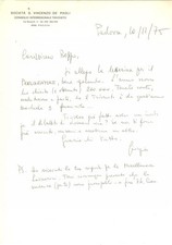 1975 PADOVA Lettera Giorgio