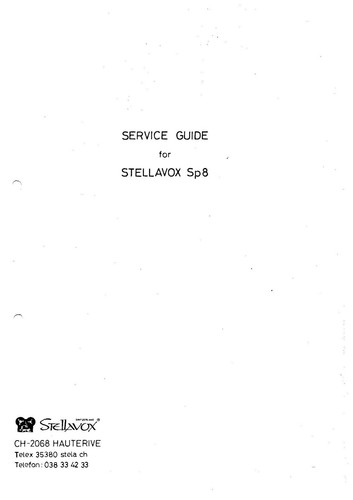Stellavox sp8 servizio - x,
