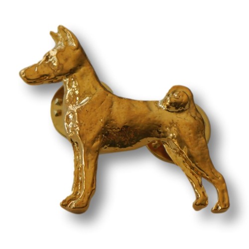 Basenji pin placcato - placcato, 24k