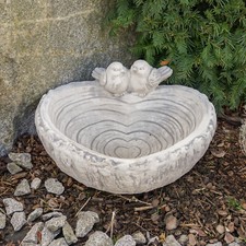 Ciotola cuore uccelli bagno