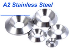 HQ M3 M4 M5 M6 Guarnizioni Rondelle Tazza Viti Svasate Bulloni A2 Acciaio Inox