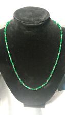 Collana di pietre preziose smeraldite di Giada sfaccettata 04mm unisex  50cm