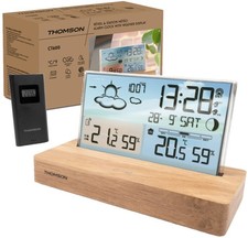 THOMSON CT600 SVEGLIA STAZIONE METEREOLOGICA SONDA ESTERNA WIRELSS CALENDARIO