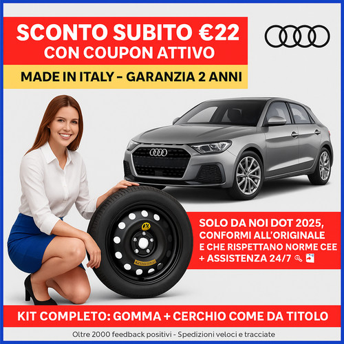 Kit ruotino scorta audi a1 - ruotino,