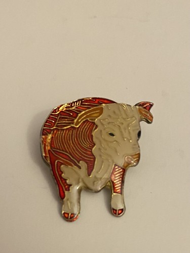 Western steer bull cow lapel - western,