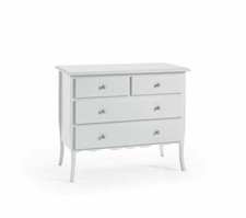 COMO'  CON 2  COMODINI   TRITTICO   LEGNO  BIANCO 