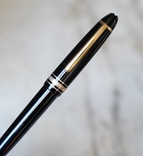 Grande Penna a Sfera MONTBLANC Meisterstück Resina Nero Finitura Pl. Oro 18 Oro