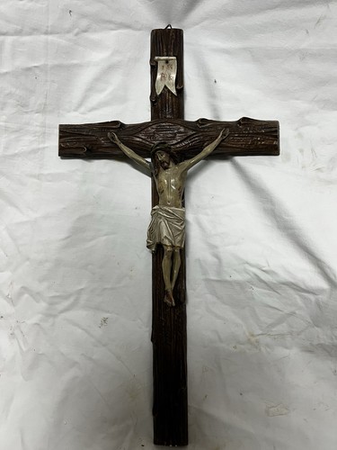 Antico crocifisso legno - in, e