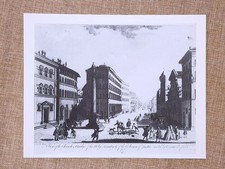 Ponte S. Trinità Colonna Cosimo I e Piazza San Pietro Firenze Zocchi Ristampa