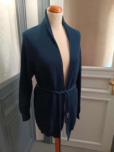 Cardigan design blu scuro - di,