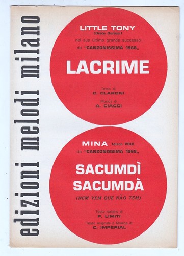 Spartito mina sacumdì - spartito,