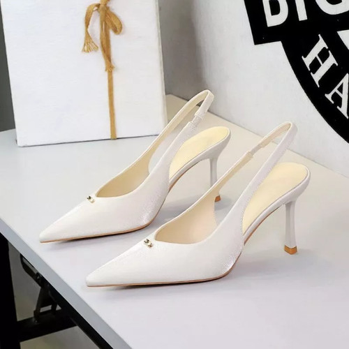 Decolte slingback bianco perla - decolte,