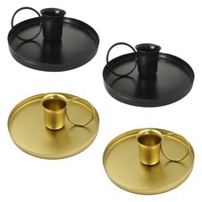  4 Pcs Portacandele Metallo