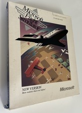 Microsoft Flight Simulator Version 4.0 Big Box IBM PC 3.5" Floppy Disk Game