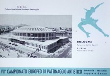 VII CAMPIONATO ITALIANO PATTINAGGIO ARTISTICO 1957 NO VIAGGIATA ANNULLO A TERGO
