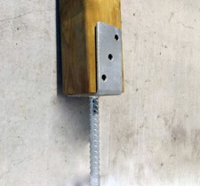 Portapilastro da cementare per travi in legno, supporto base per pali quadrati