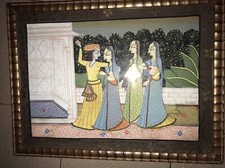 Antico batik in seta -  arte orientale - arazzo - seta dipinta