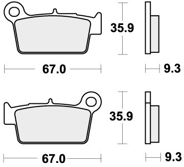 Pastiglie freno posteriori sbs - pastiglie,