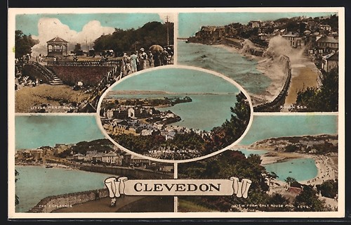 Cartolina clevedon little - cartolina, clevedon,