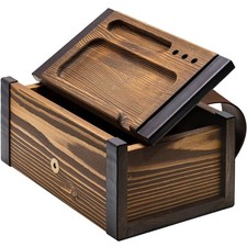 Large Wooden Box with Decorative Wood Tray - Handcrafted in Europe - Great St...